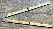 RARE 1860s Stanley No 95 Folding Ruler Bone & German Silver 24