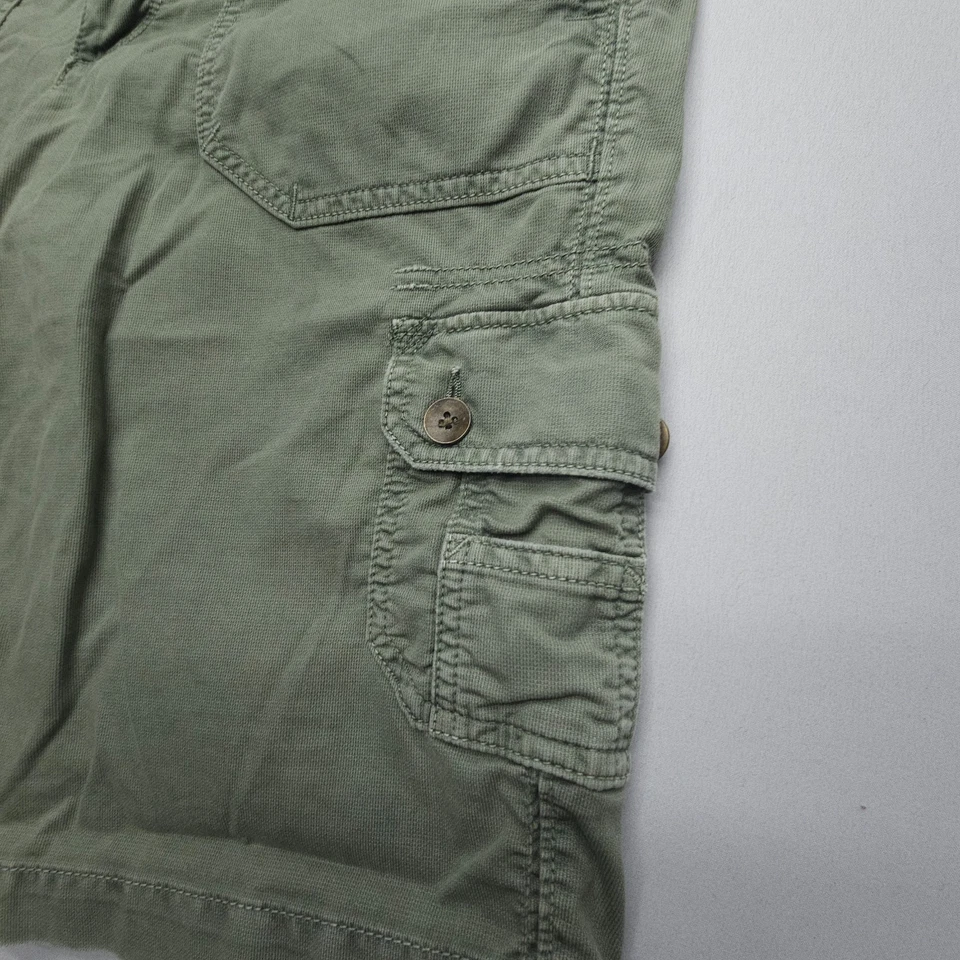 Camisas bermudas American Eagle Y2K cintura baixa tamanho 4 verde mini bolsos de carga anos 2000 - Imagem 4 de 4