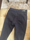 Express Black Mid Rise Skinny Jeans With Ripped Knees And Frayed Bottom Size 4R — photo 7