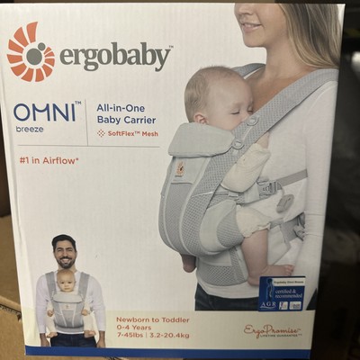 Ergobaby omni Breeze All In One Babytrage Pear Grey Originalverpackt Brandneu