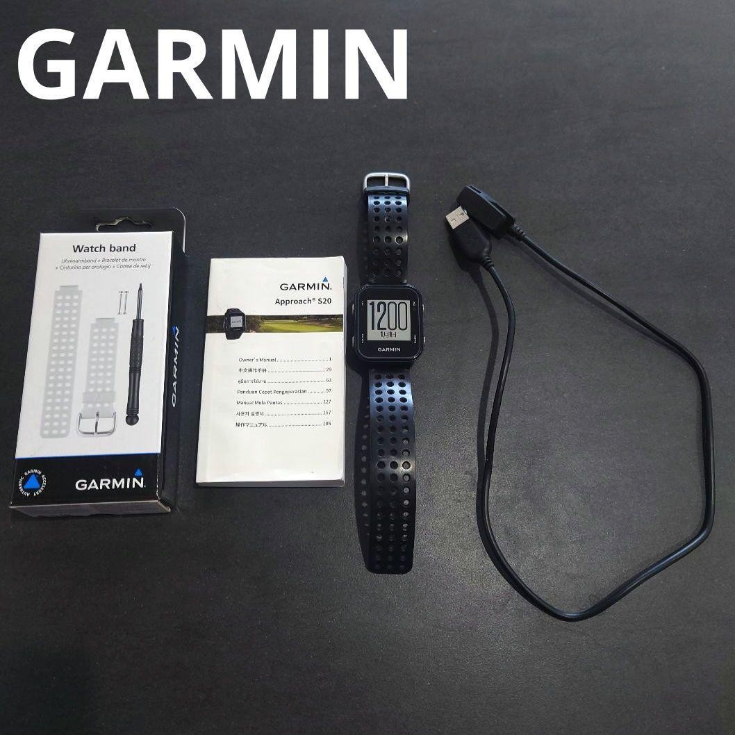 Garmin Approach S20 GPS Golf Watch with Black Rubber Strap Pre-Owned