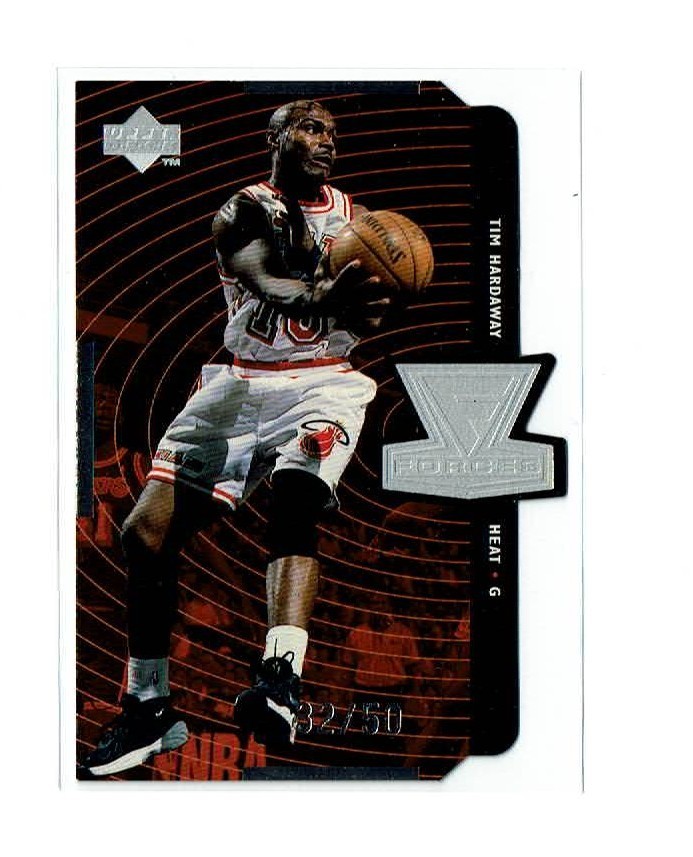1998-99 Upper Deck Forces Silver Quantum Die-Cut 32/50 Tim Hardaway F10