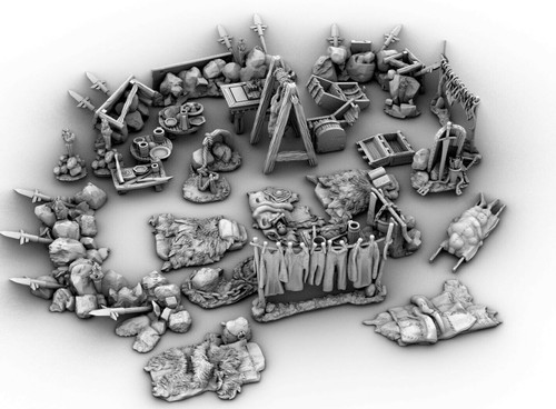 Decor Gamescape 3D Ex Army Open Fire Camping
