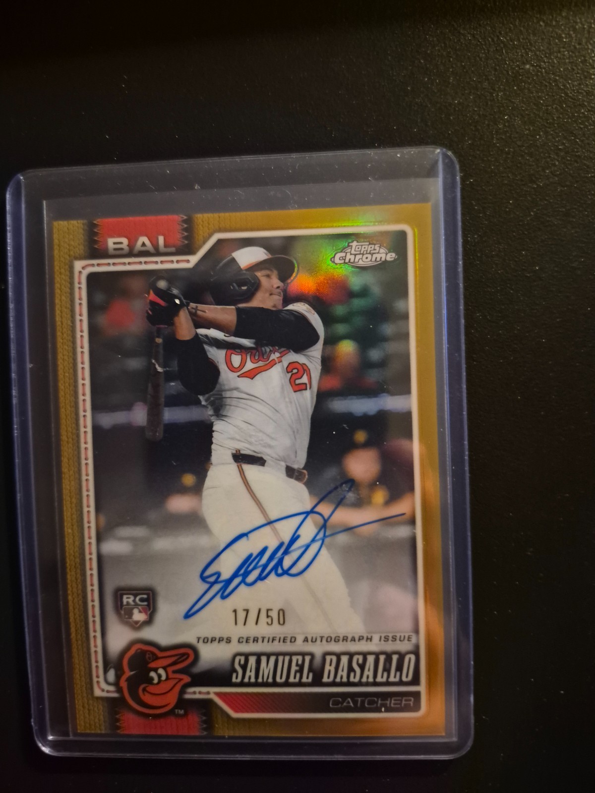 2026 Topps Chrome-Samuel Basallo Auto RC/🔥True Gold Refractor On-Card Auto🔥/50
