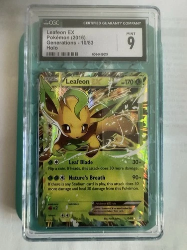 CGC 9 MINT Leafeon EX 2016 Generations 10/83 Holo Pokemon Card