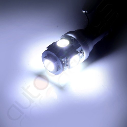 5X White T10 W5W LED Roof Running Clearance Light + Smoke Lens For 99-02 Dodge - Picture 3 of 11