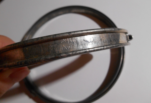 Lot of 2 Vintage Round Metal Spring Tension Cork Lined Embroidery Hoop 4-5" - Picture 4 of 6