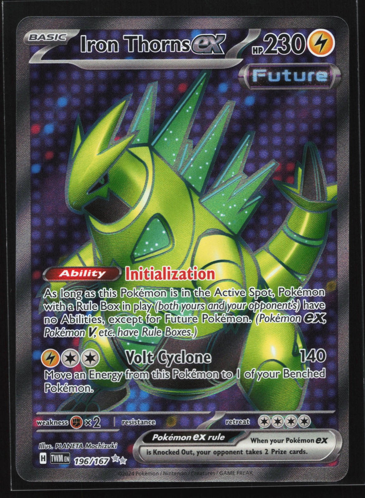 Iron Thorns ex 196/167 SV06: Twilight Masquerade Ultra Rare Pokemon Card