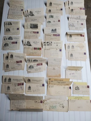 Vintage Hotel Letterheads And Envelopes 1937-39 Stamps Traveling Salesman Letter