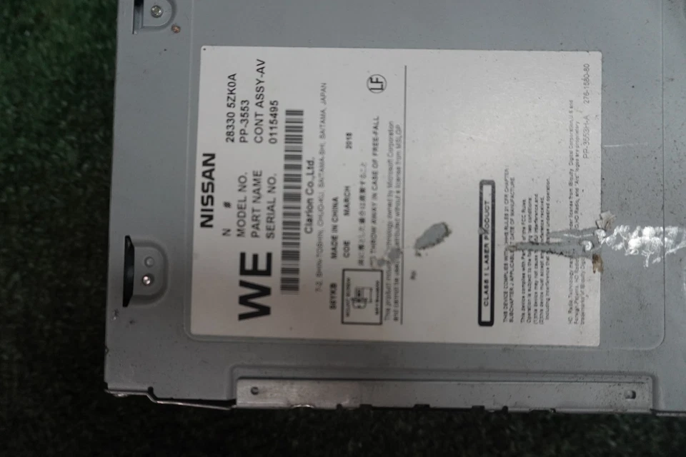 Nissan Armada 2017 2018 2019 receptor de radio unidad de reproductor de CD fabricante original 283305Zk0A Foto 2 de 4