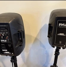 Pyle PPHP849KT 8" 700W Active Passive PA Speaker System Kit Plus Microphone 