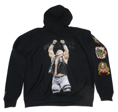 WWE Stone Cold Steve Austin Broken Glass pull Over Hoodie Large