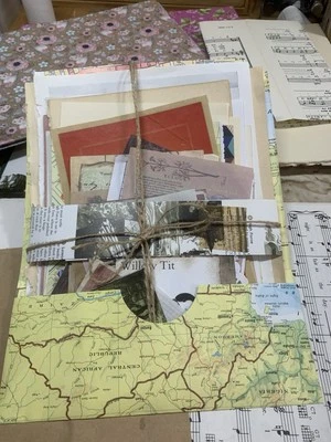 JOURNALING EPHEMERA EMBELLISHMENTS SCRAPBOOKING junk journal Pack 50 vintage papers & pages varying sizes mixed media scrap book