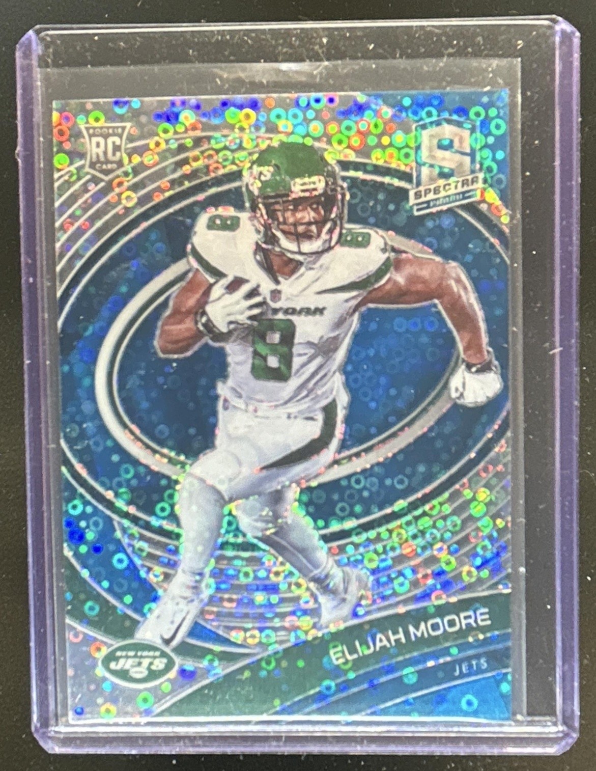 Elijah Moore Panini Spectra #156 Neon Blue
