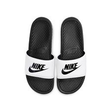 MENS NIKE BENASSI JUST DO IT SANDAL 343880-100 WHITE/BLACK-BLACK SANDAL-SIZE 8