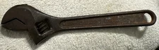 10” CRESCENT TOOL THICK JAW ADJUSTABLE WRENCH JAMESTOWN N.Y. USA vtg,bent handle