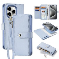 Schutz HüLle 2 In 1 FüR Apple Iphone 15 Pro - Tasche Mit Magsafe Case Wallet Bla
