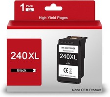 240XL High Yield Ink Replacement for Canon 240 PG-240XL Black Ink Cartridge