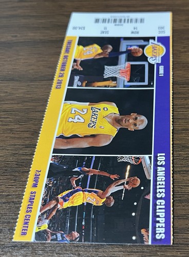 CHRIS PAUL (CLIPPERS) vs LOS ANGELES LAKERS 10-29-13 BIGLIETTO GIOCO COMPLETO AUTENTICO - Foto 6 di 12