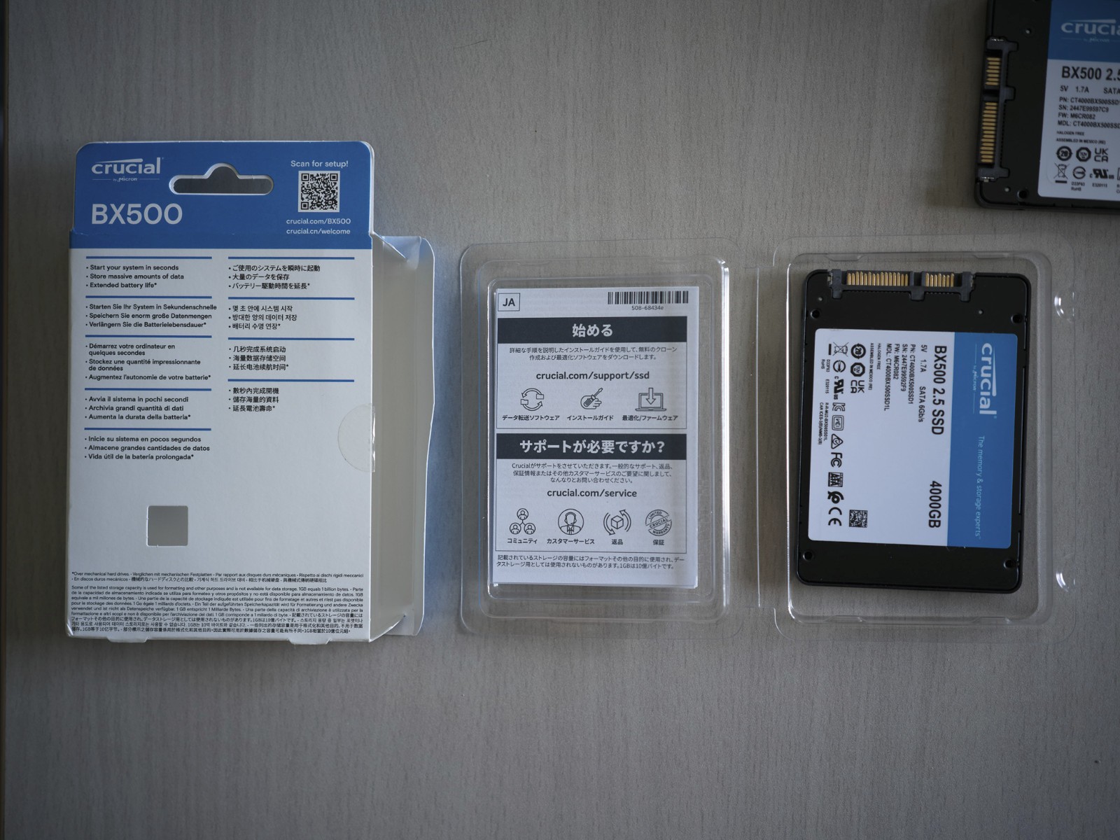Crucial BX500 4 TB (4000 GB) 2.5" SSD CT4000BX500SSD1