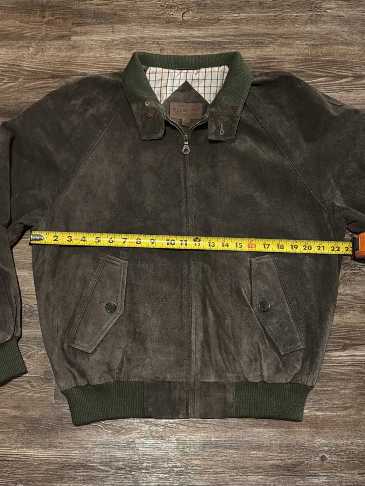 Pendleton Suede Leather Bomber Jacket Medium  Ful… - image 4