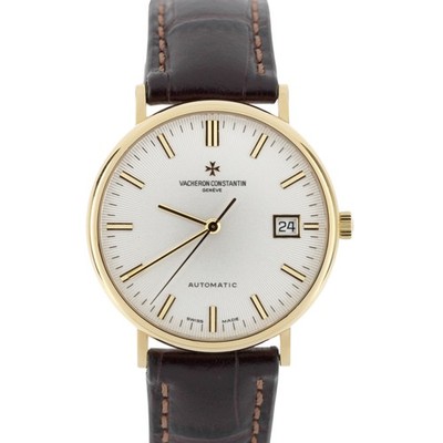 2005 PAPERS Vacheron Constantin Patrimony 18k Gold Silver 35mm 42002/000J Watch