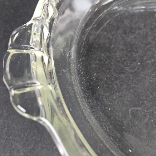 Vintage PYREX #229 10” Clear Glass Pie Baking Dish Fluted w/ Handles 33 - Picture 5 of 9