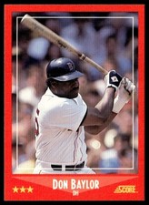 1988 Score Don Baylor Minnesota Twins #250