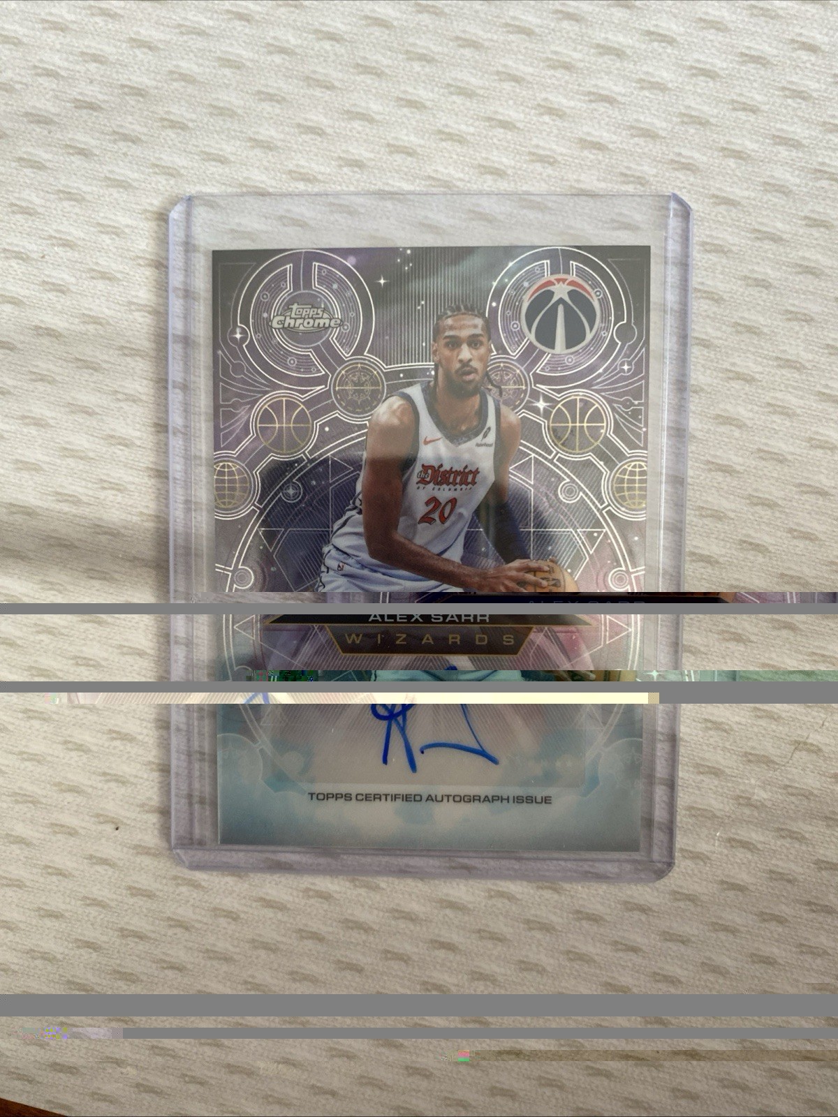 Topps 2026 Chrome Updates Alex Sarr Wizards Chromographs Auto #CH-AS