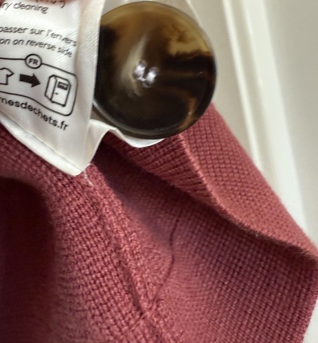 Sezane Cardigan Jacket Jumper Size L AU 12/US 8 Betty 100% Merino Wool Rosewood - Picture 17 of 24