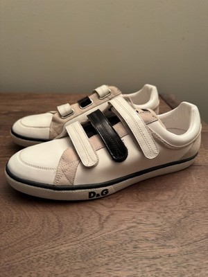 Dolce & Gabanna D&G white Patent Leather Sneakers EU43 US 10 Mens NWT