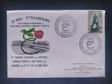 Enveloppe Premier Jour Timbre Résistance N° 1411 Oblitéré Strasbourg 1964