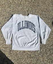 Early 90s Champion Reverse Weave Illinois Gra...