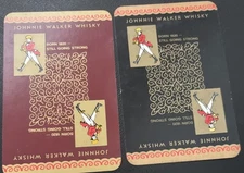 2 SWAP PLAYING CARDS Vintage Johnnie Walker Whisky Advts
