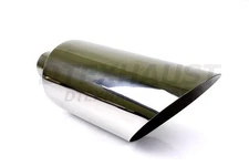 Stainless Steel Exhaust Tip Angle Cut - 2.50" Inlet - 6" Outlet - 18" Long