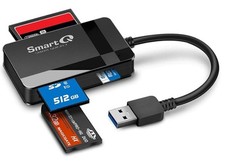 SMARTQ C368 USB 3.0 Card Reader Plug & Play Apple & Windows SD, Micro SD, MS, CF