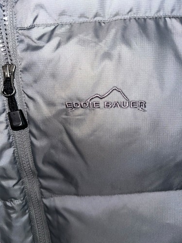 Eddie Bauer Vest Mens Large Gray EB700 Premium Goose Down Puffer 700 Fill Power - Picture 2 of 7