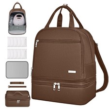 Breast Pump Backpack Fits Spectra S1/S2 Waterproof Nursing Bag Brown