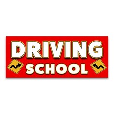 Driving School Vinyl Banner with Optional Sizes (Made in the USA)