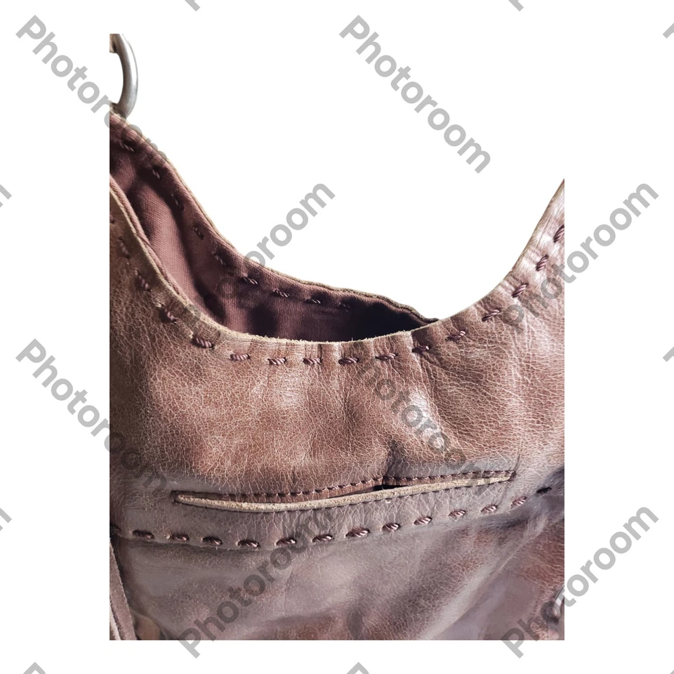 The Sak Indeo 棕色条纹皮革挎包钱包单肩包 — 第 3/4 张图片