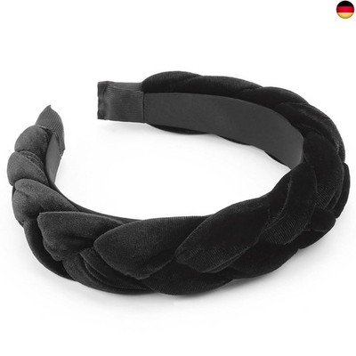 DRESHOW Geflochtene Stirnbänder für Damen Samt Haarreifen Elastische Criss C