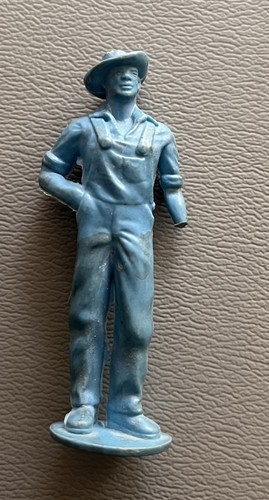 Auburn Rubber Farm and Ranch figure Blue 3 Inch Figure MISSING HAND