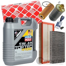 FEBI INSPEKTIONSPAKET+LIQUI 5W40 ÖL für 1.9 TDI VW GOLF 4 BORA 1J AUDI A3 8L