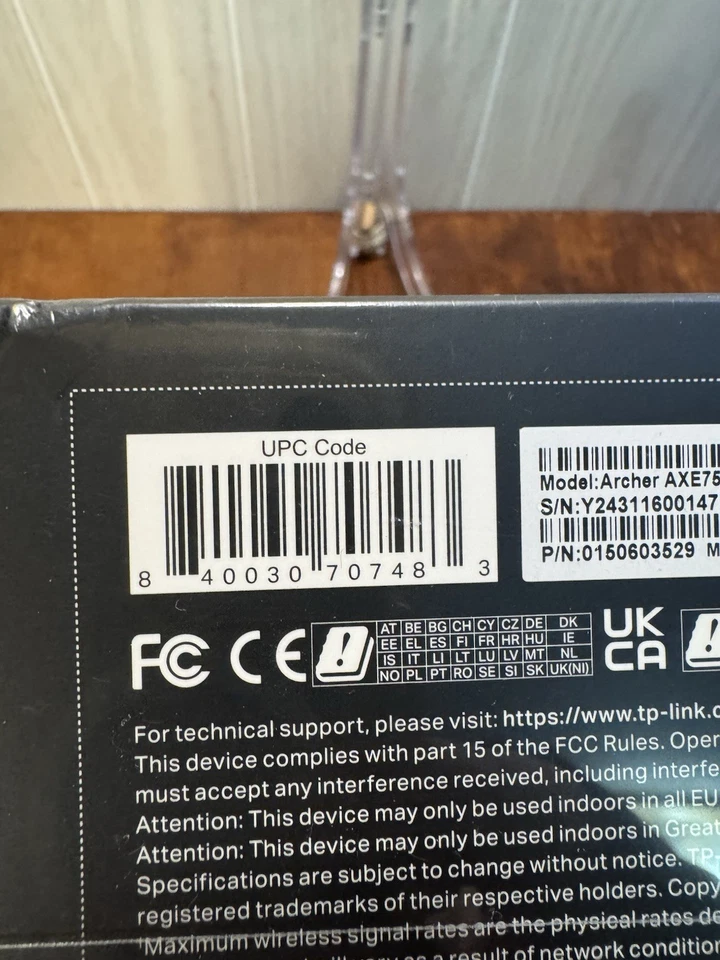 TP-Link Archer AXE75 AXE5400 Tri-Band 6 Stream WiFi 6E Router FACTORY SEALED !!! - Image 3 of 3