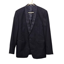 Generation Tux Tuxedo Jacket Mens 46R Black Merino Wool Super 140s Slim Shawl
