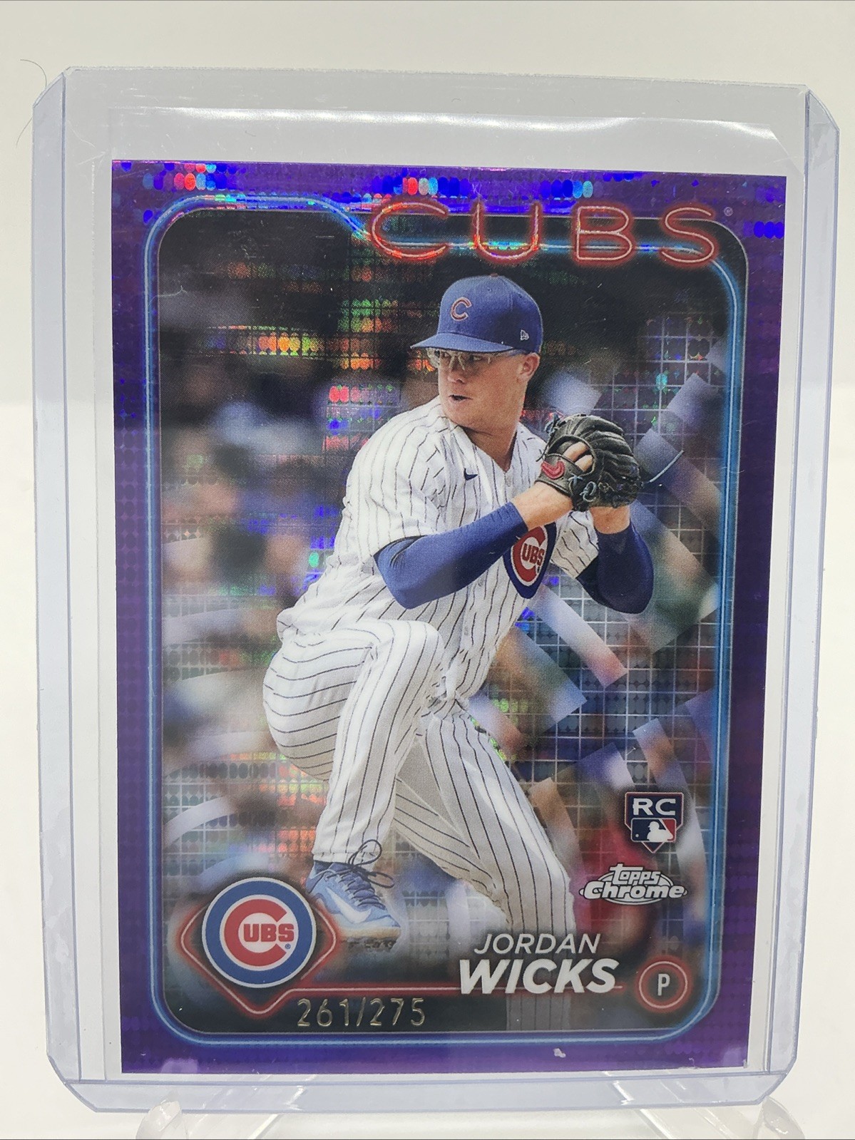 2024 Topps Chrome - Jordan Wicks #67 Purple Sonar Refractor /275 (RC)