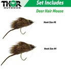 Deer Hair Mouse Fly – 2 Pc Set for Large Mouth Bass, Big Trout, Northern Pike B — photo 2