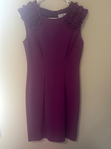 Trina Turk lila Minikleid mit Futter; Rüschendetail; Größe 2 - Bild 1 von 9