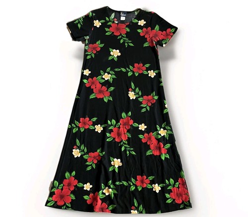 Vestido Royal Creations Mujer Pequeño Hawaiano Floral Maxi Hecho en EE. UU. Hibisco - Imagen 1 de 11