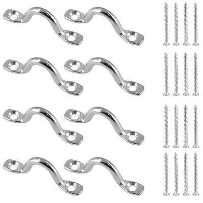 Bowkin 8Pcs M5 Pad Eye Straps Stainless Steel Kayak Deck Loops Tie Down with... 